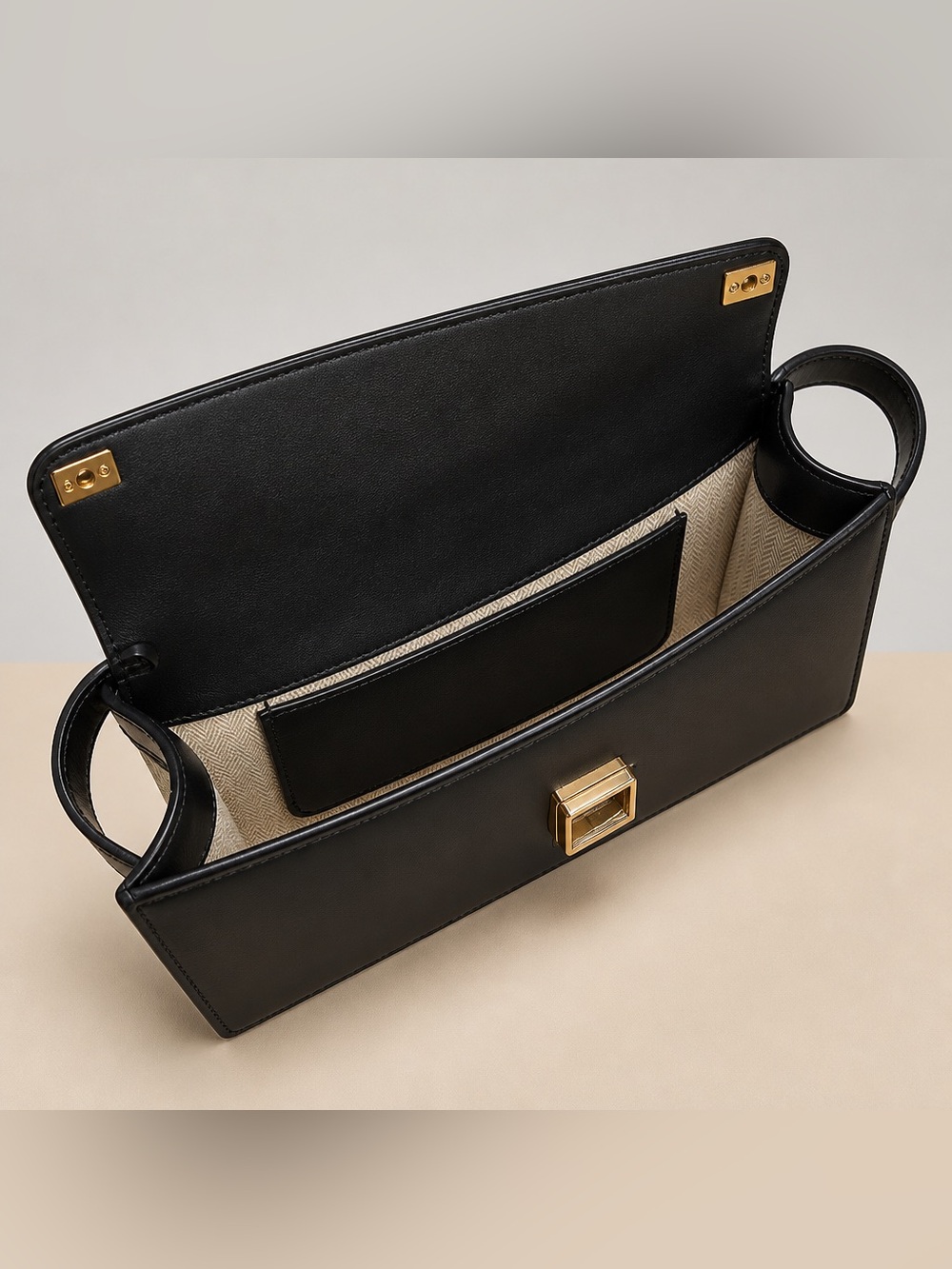 Tory Burch Black Patent Top-Handle Women’s Mini Handbag - Picture 2 of 10